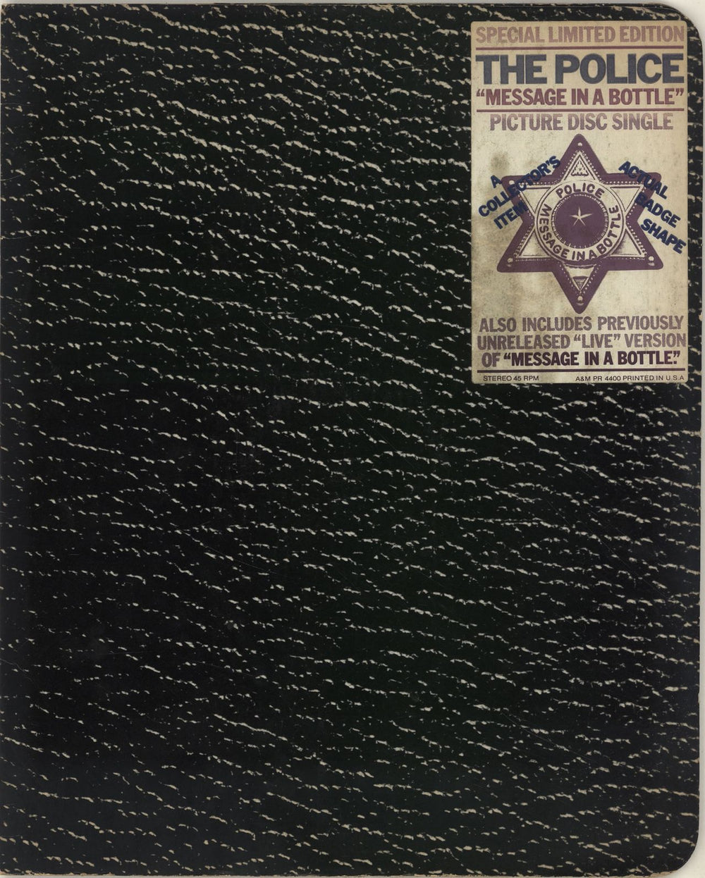 The Police Message In A Bottle - EX US shaped picture disc (picture disc vinyl record) PR4400