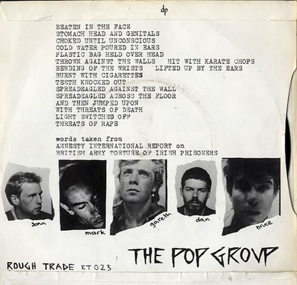 The Pop Group We Are All Prostitutes UK 7" vinyl single (7 inch record / 45) PGP07WE87552