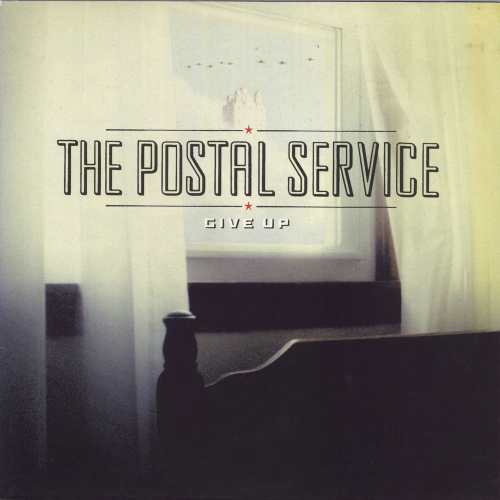 The Postal Service Give Up - 1st -  Red Vinyl US 2-LP vinyl record set (Double LP Album) SP595