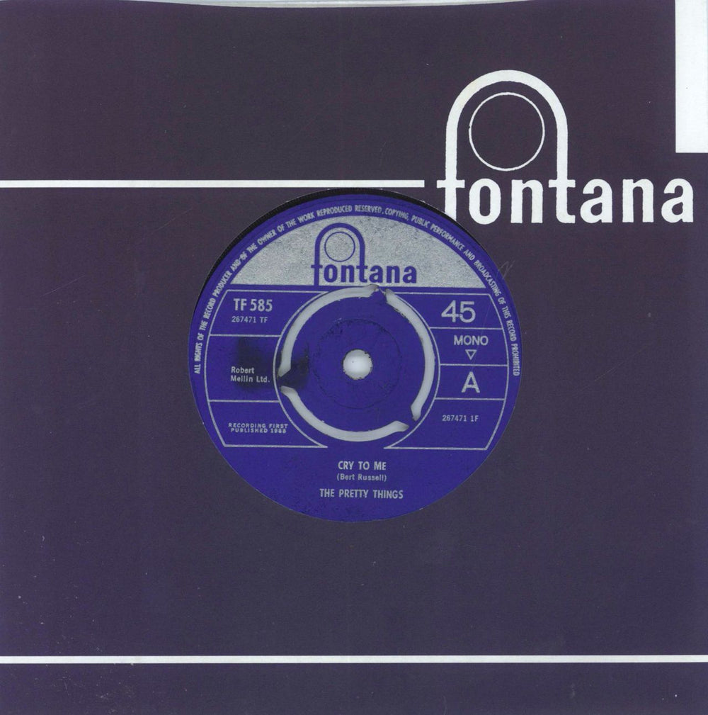 The Pretty Things Cry To Me - EX UK 7" vinyl single (7 inch record / 45) TF585