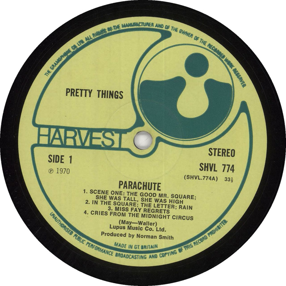 The Pretty Things Parachute - EX UK vinyl LP album (LP record)