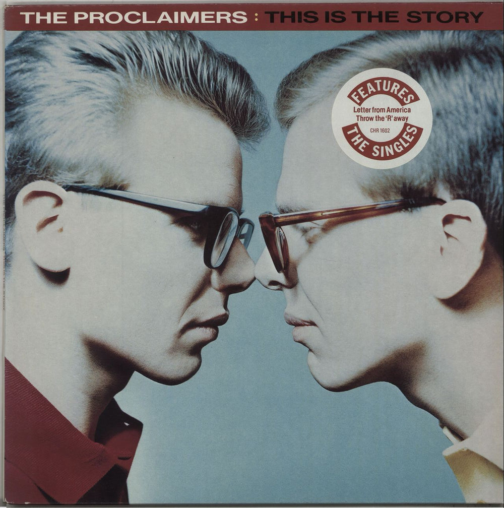 The Proclaimers This Is The Story - Singles Sticker UK vinyl LP album (LP record) CHR1602