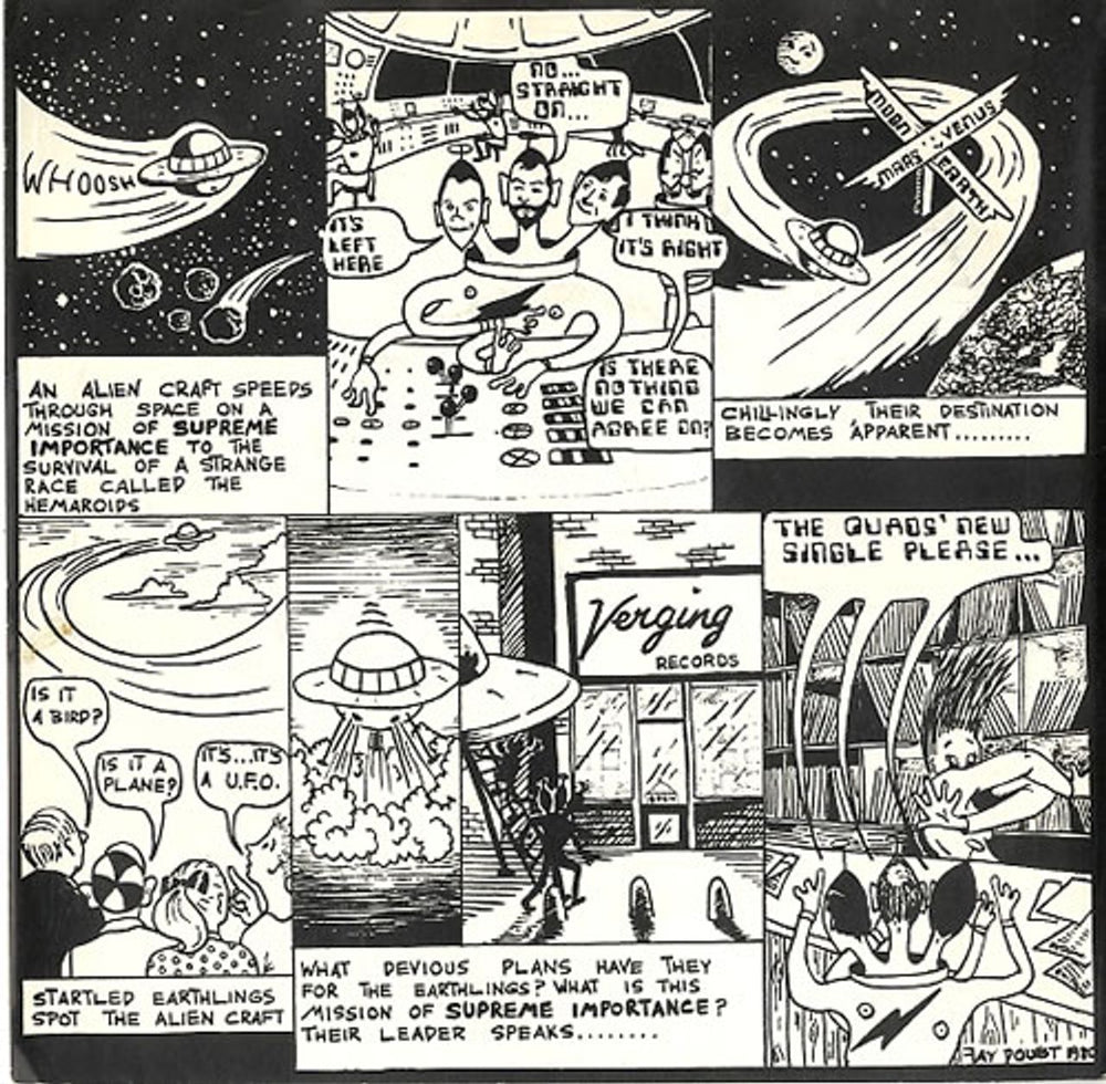 The Quads UFO UK 7" vinyl single (7 inch record / 45) BB29