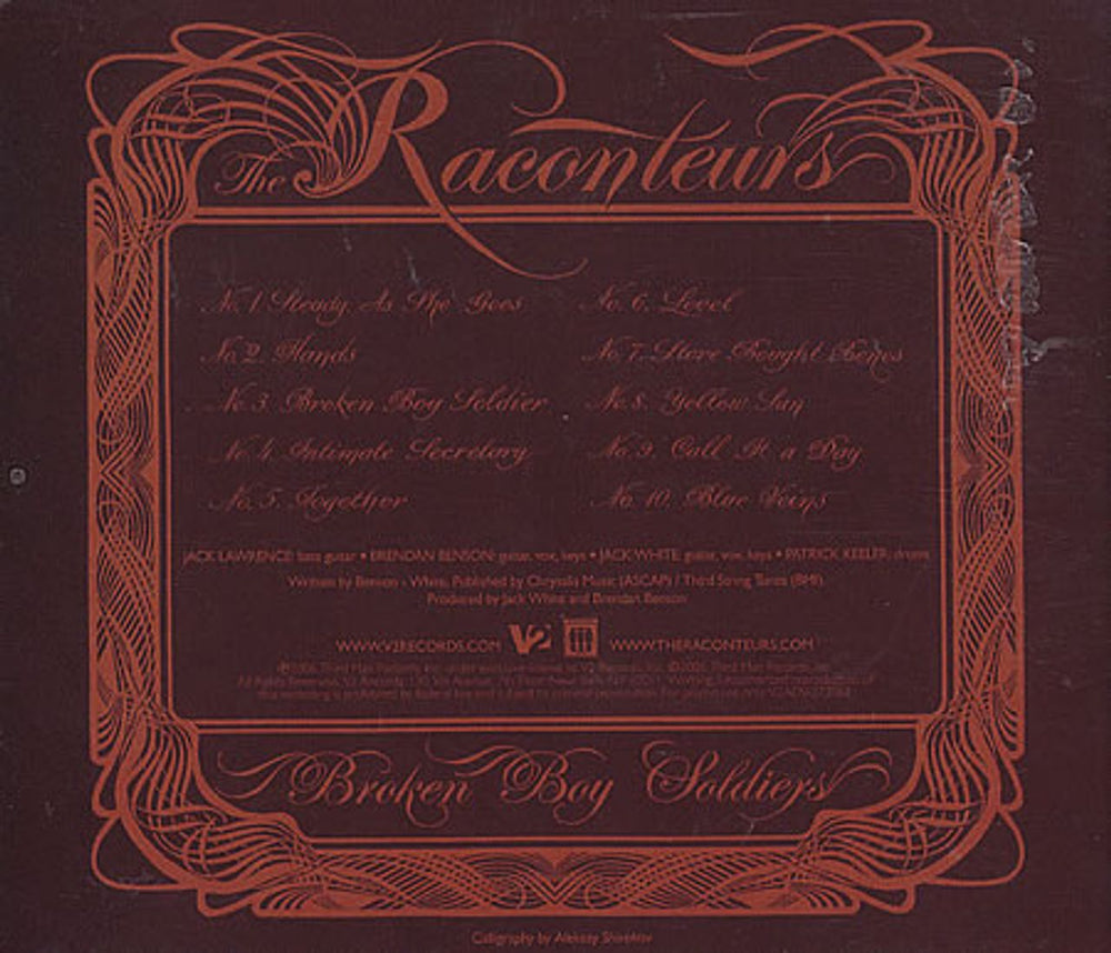 The Raconteurs Broken Boy Soldiers US Promo CD album (CDLP) UR1CDBR366608