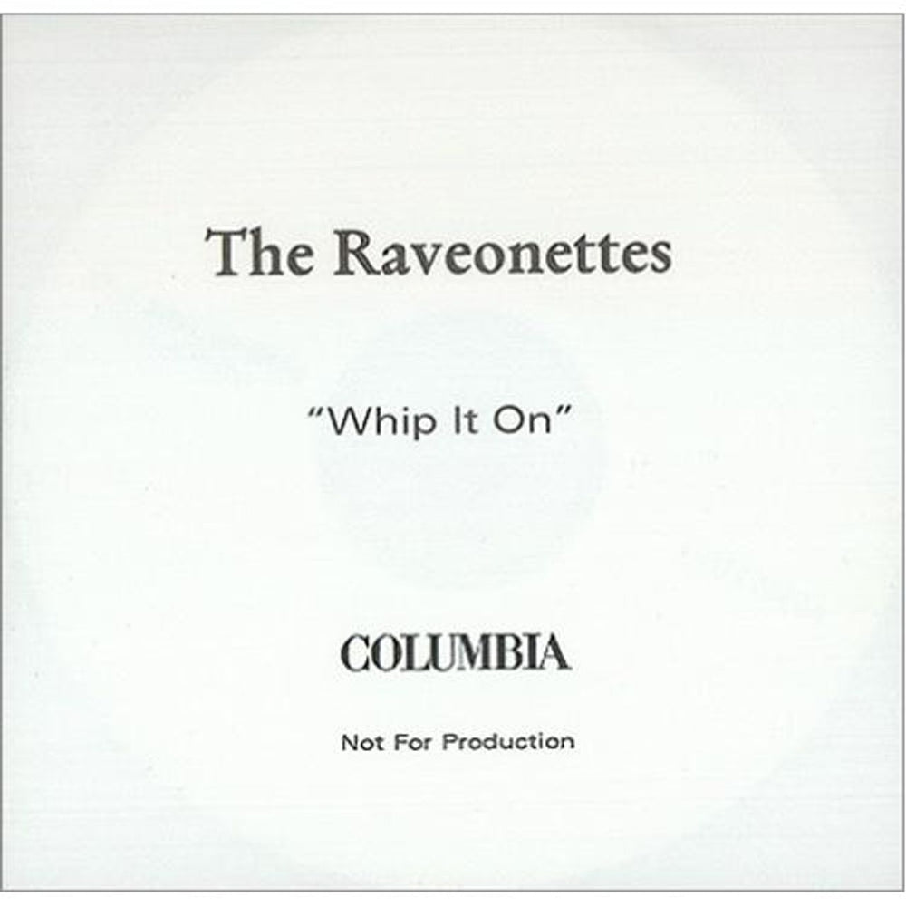 The Raveonettes Whip It On UK Promo CD-R acetate CD-R ACETATE