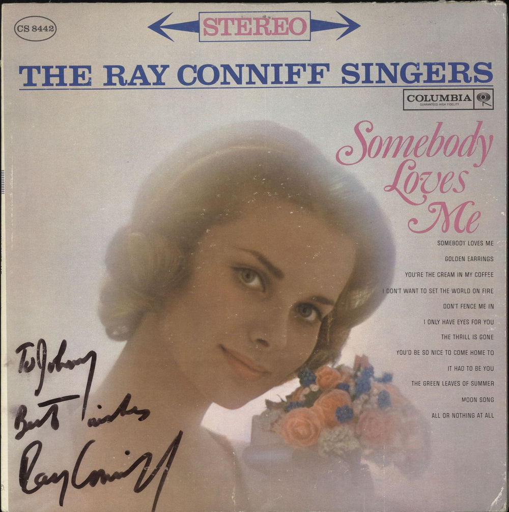 The Ray Conniff Singers Somebody Loves Me - Autographed US vinyl LP album (LP record) CS8442