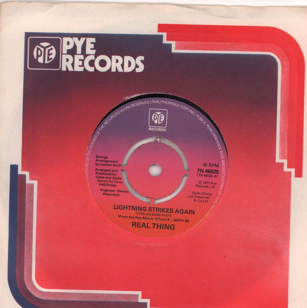 The Real Thing Lightning Strikes Again UK 7" vinyl single (7 inch record / 45) 7N46025