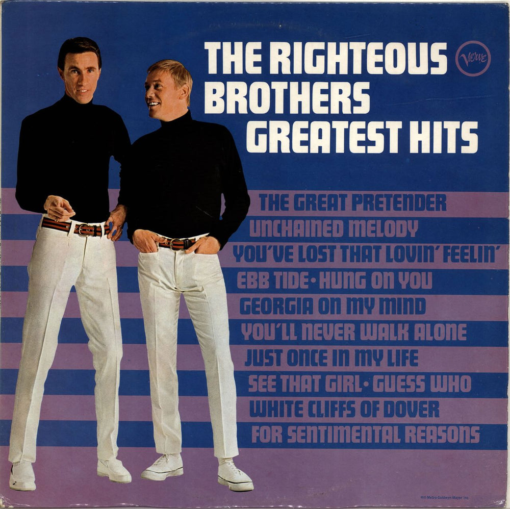 The Righteous Brothers Greatest Hits UK vinyl LP album (LP record) SVLP9183