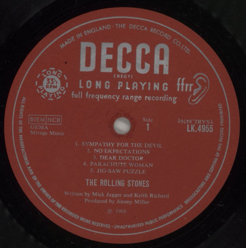 The Rolling Stones Beggars Banquet - 2nd [b] - EX UK vinyl LP album (LP record) ROLLPBE764197