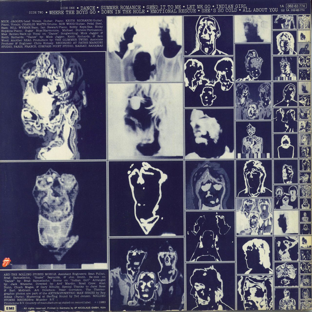 The Rolling Stones Emotional Rescue + Poster Dutch vinyl LP album (LP record)