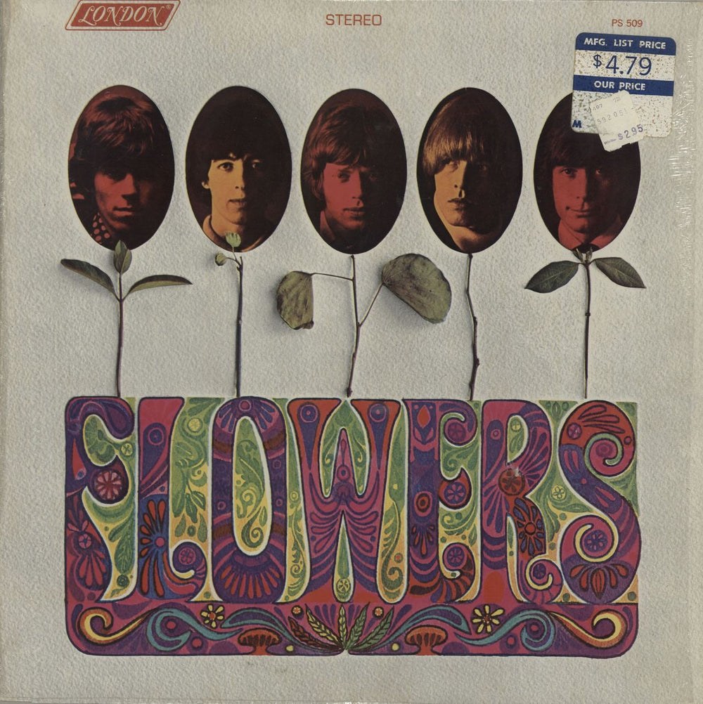 The Rolling Stones Flowers - shrink US vinyl LP album (LP record) PS-509