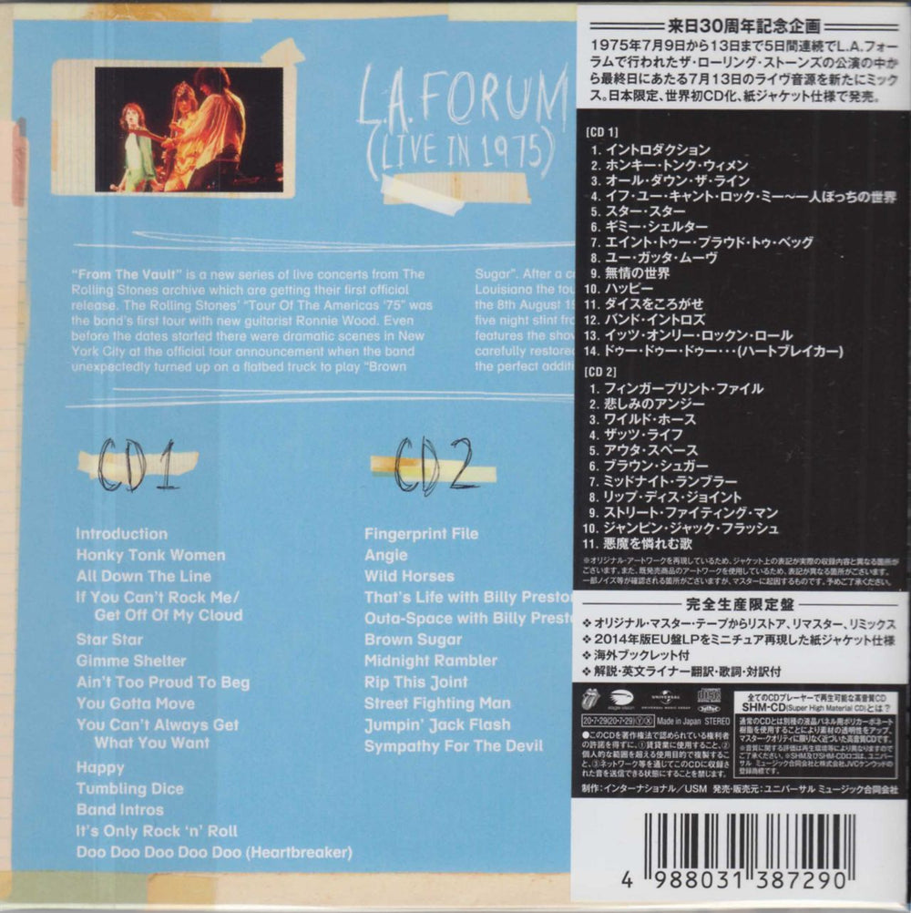 The Rolling Stones From The Vault: L.A. Forum - Live 1975 Japanese SHM CD ROLHMFR752837