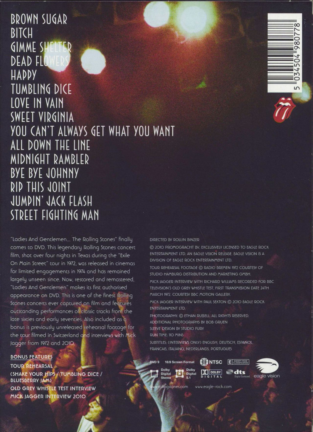 The Rolling Stones Ladies & Gentlemen UK DVD ROLDDLA520921