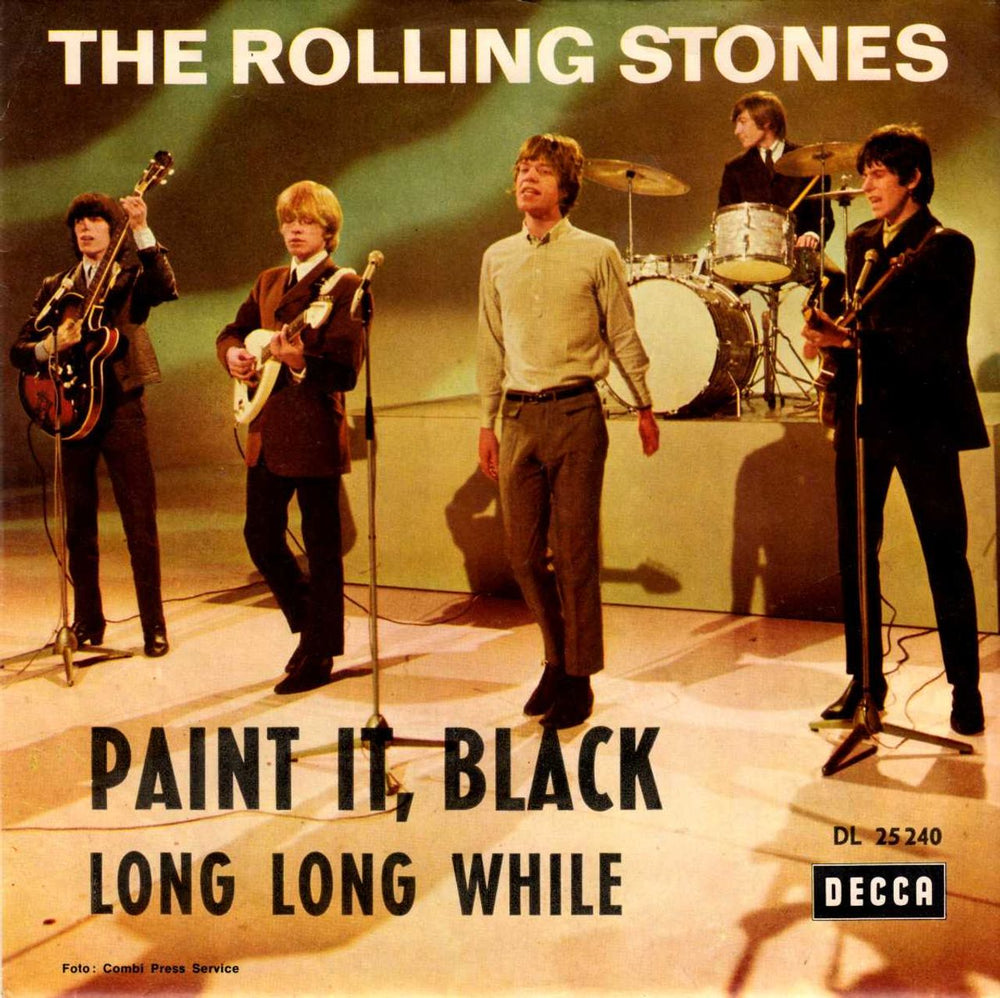 The Rolling Stones Paint It, Black - 3rd Narrow Titles - VG German 7" vinyl single (7 inch record / 45) DL25240