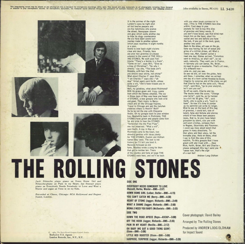 The Rolling Stones The Rolling Stones, Now! - 1966 US Vinyl LP 