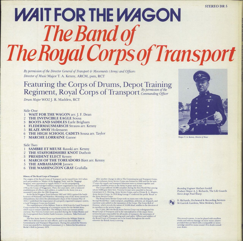 The Royal Corps Of Transport Wait For The Wagon UK vinyl LP album (LP record)