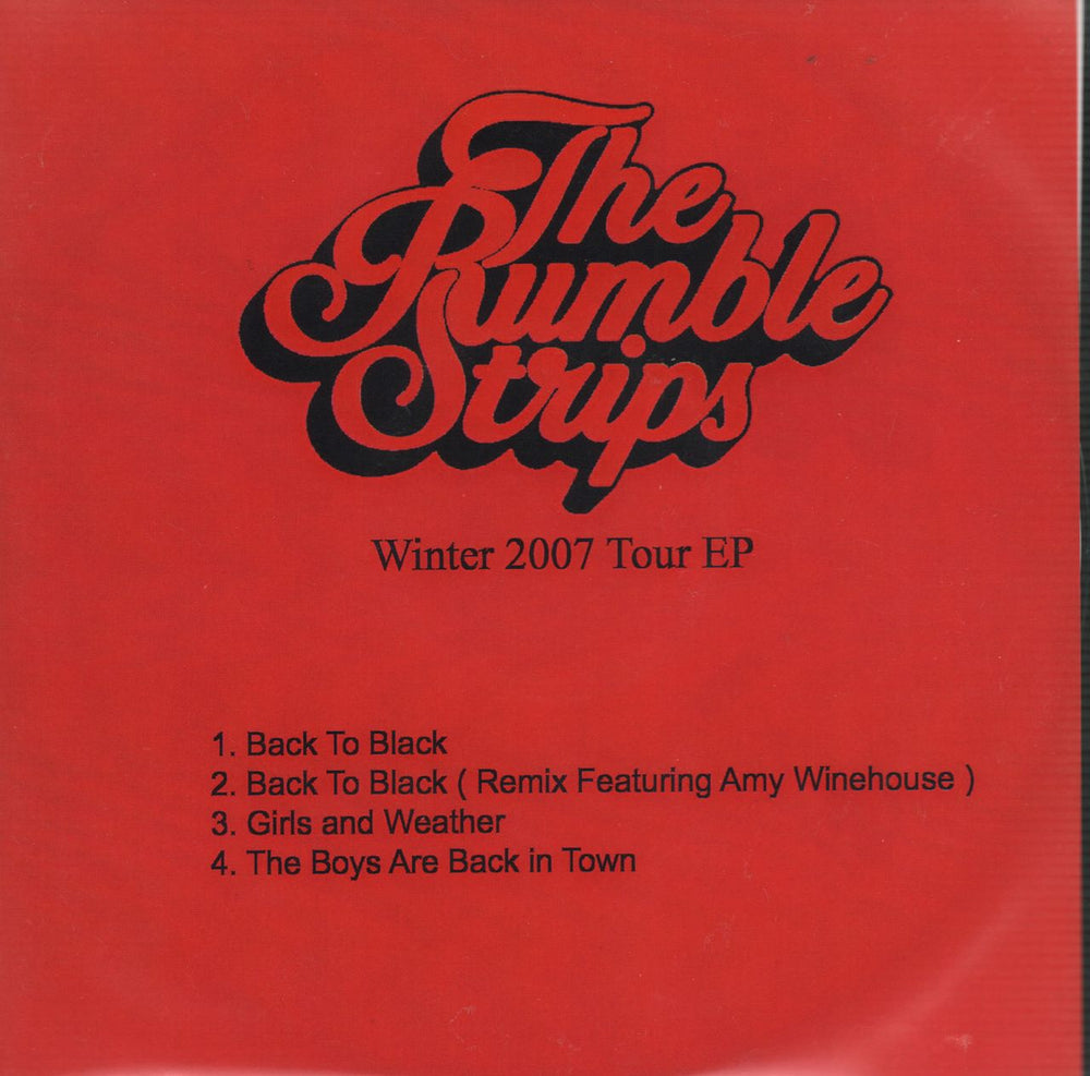 The Rumble Strips Winter 2007 Tour EP UK Promo CD-R acetate CD-R