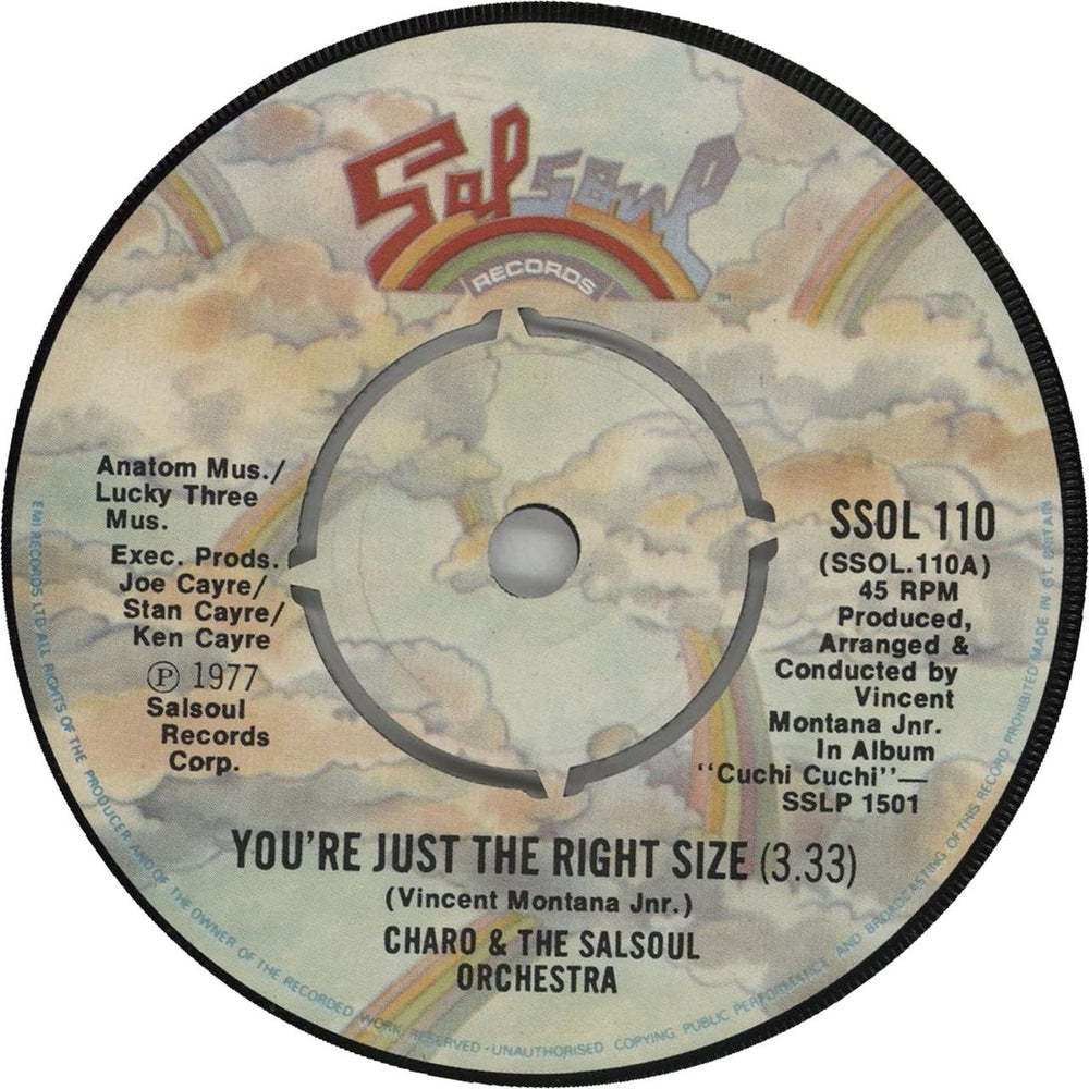 The Salsoul Orchestra You're Just The Right Size UK 7" vinyl single (7 inch record / 45) SSOL110