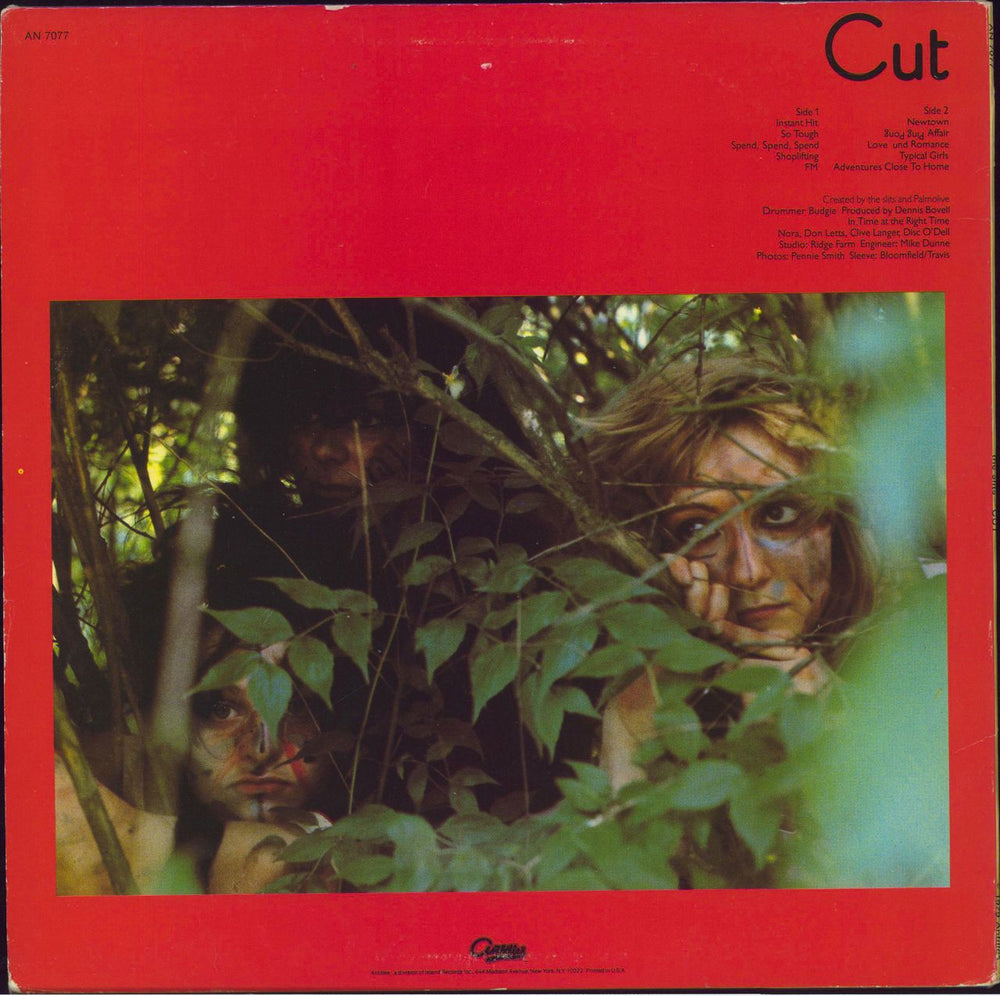 The Slits Cut US vinyl LP album (LP record)