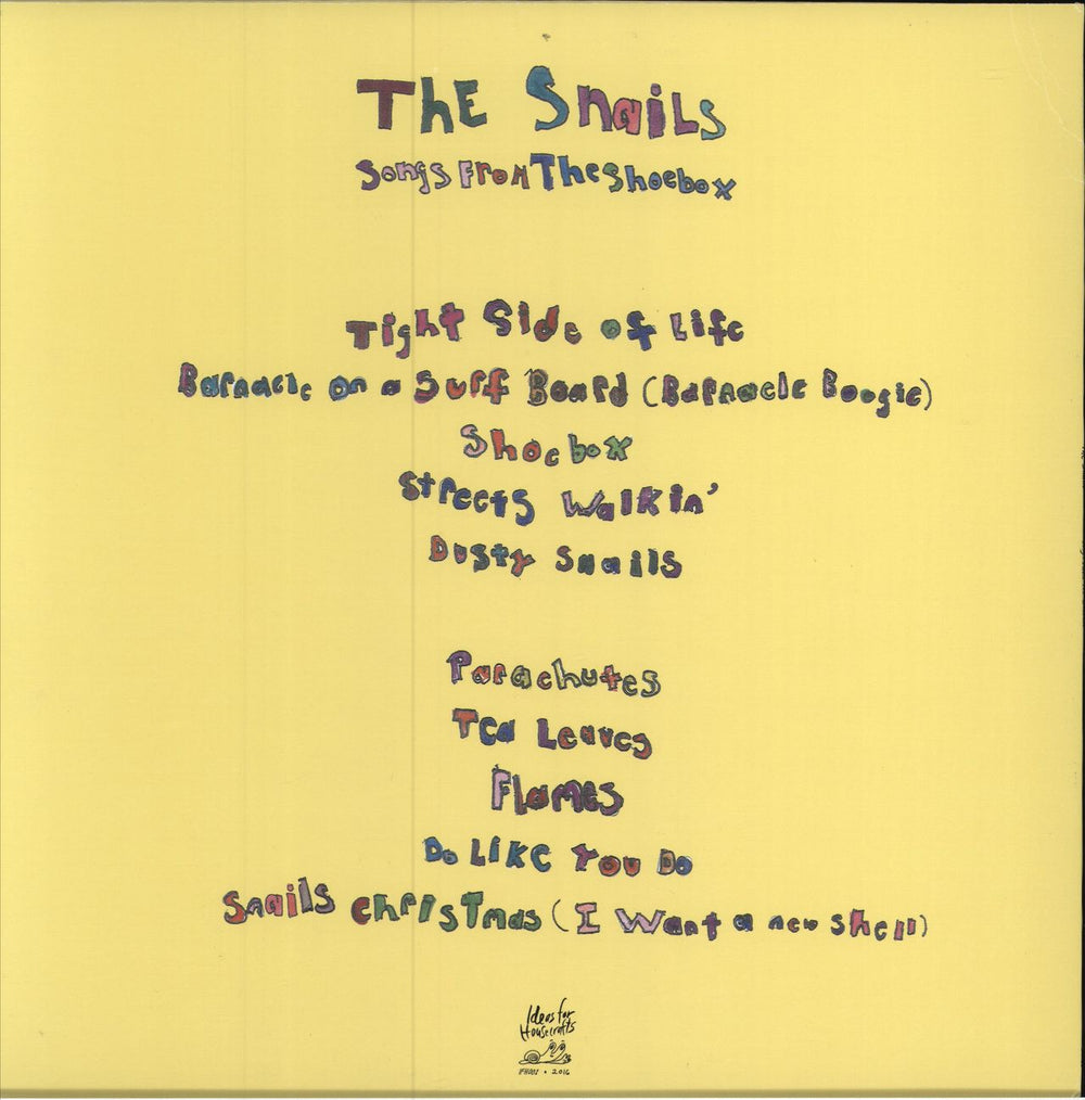 The Snails Songs From The Shoebox US vinyl LP album (LP record)