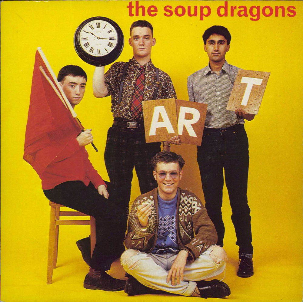 The Soup Dragons Hang-Ten! - Blue Vinyl UK 7" vinyl single (7 inch record / 45) RTV1