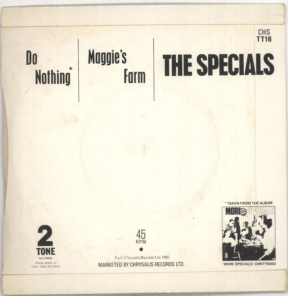 The Specials Do Nothing - 1st - P/S - EX UK 7" vinyl single (7 inch record / 45) SPE07DO742437