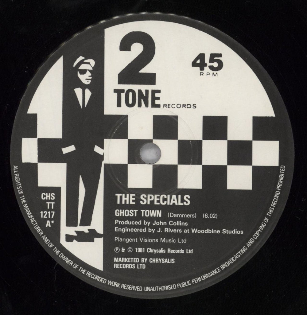 The Specials Ghost Town - 1st - Laminated - EX UK 12" vinyl single (12 inch record / Maxi-single) SPE12GH793349