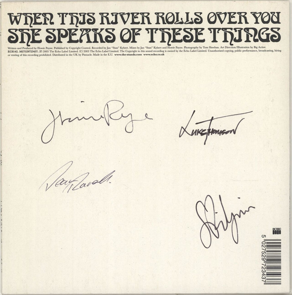 The Stands When This River Rolls Over You - Autographed UK 7" vinyl single (7 inch record / 45) T\D07WH261777