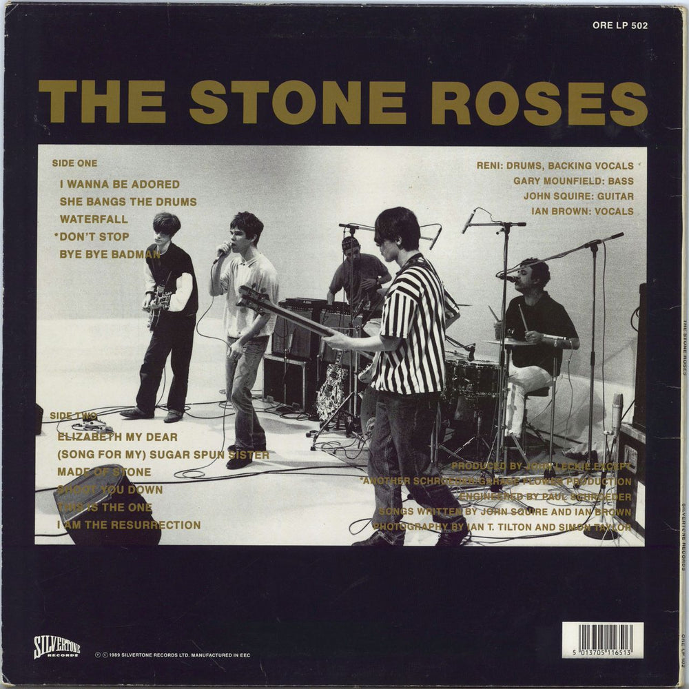 The Stone Roses The Stone Roses - 1st - John Squire print label - EX UK vinyl LP album (LP record) 5013705116513