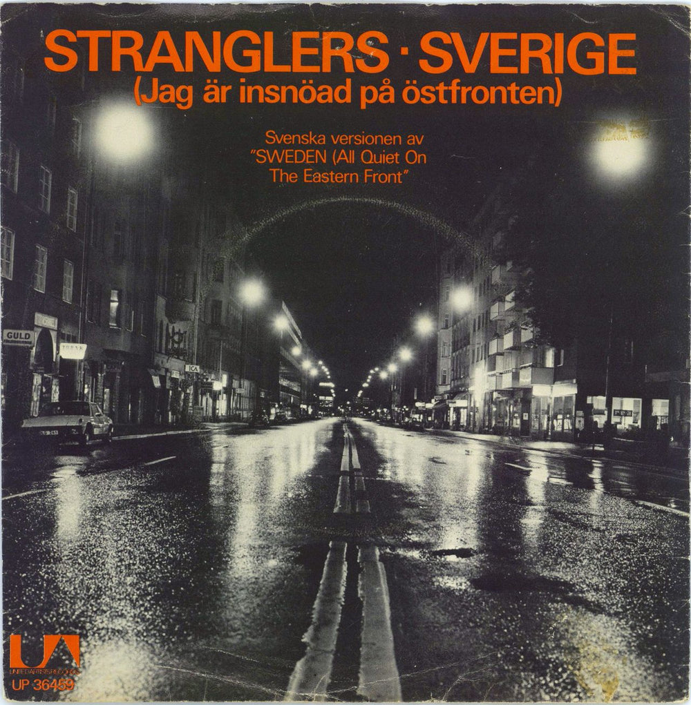 The Stranglers Sverige + P/S - VG Swedish 7" vinyl single (7 inch record / 45) UP36459