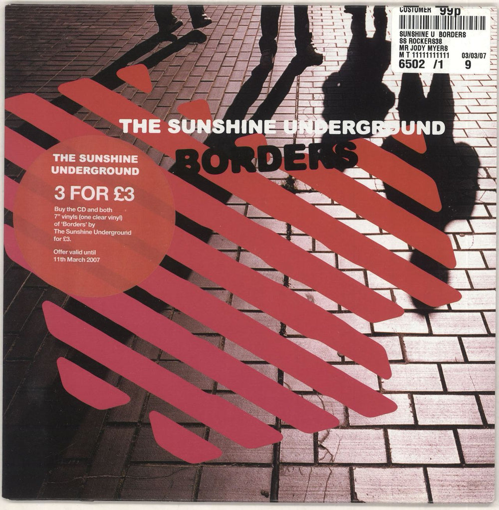 The Sunshine Underground Borders UK 7" vinyl single (7 inch record / 45) ROCKERS38