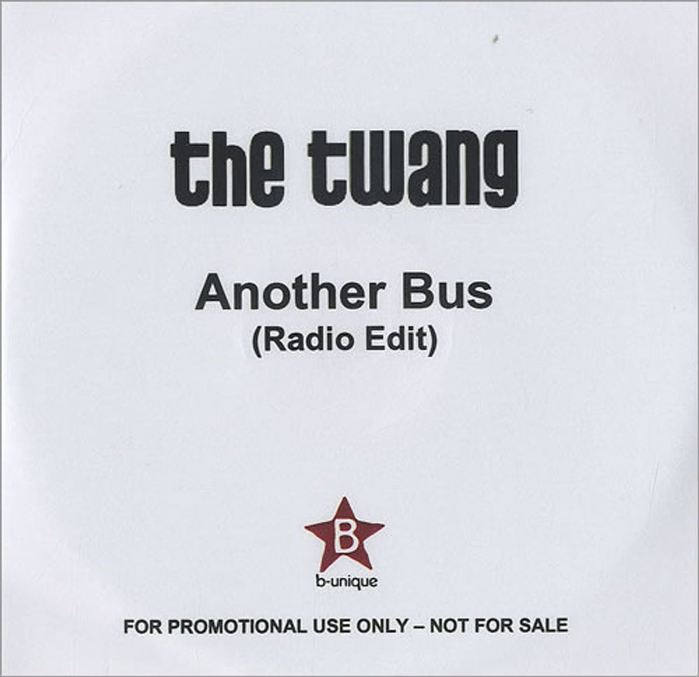 The Twang Another Bus UK Promo CD-R acetate CD-R ACETATE