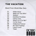 The Vacation Band From World War Zero UK Promo CD-R acetate CD-R ACETATE