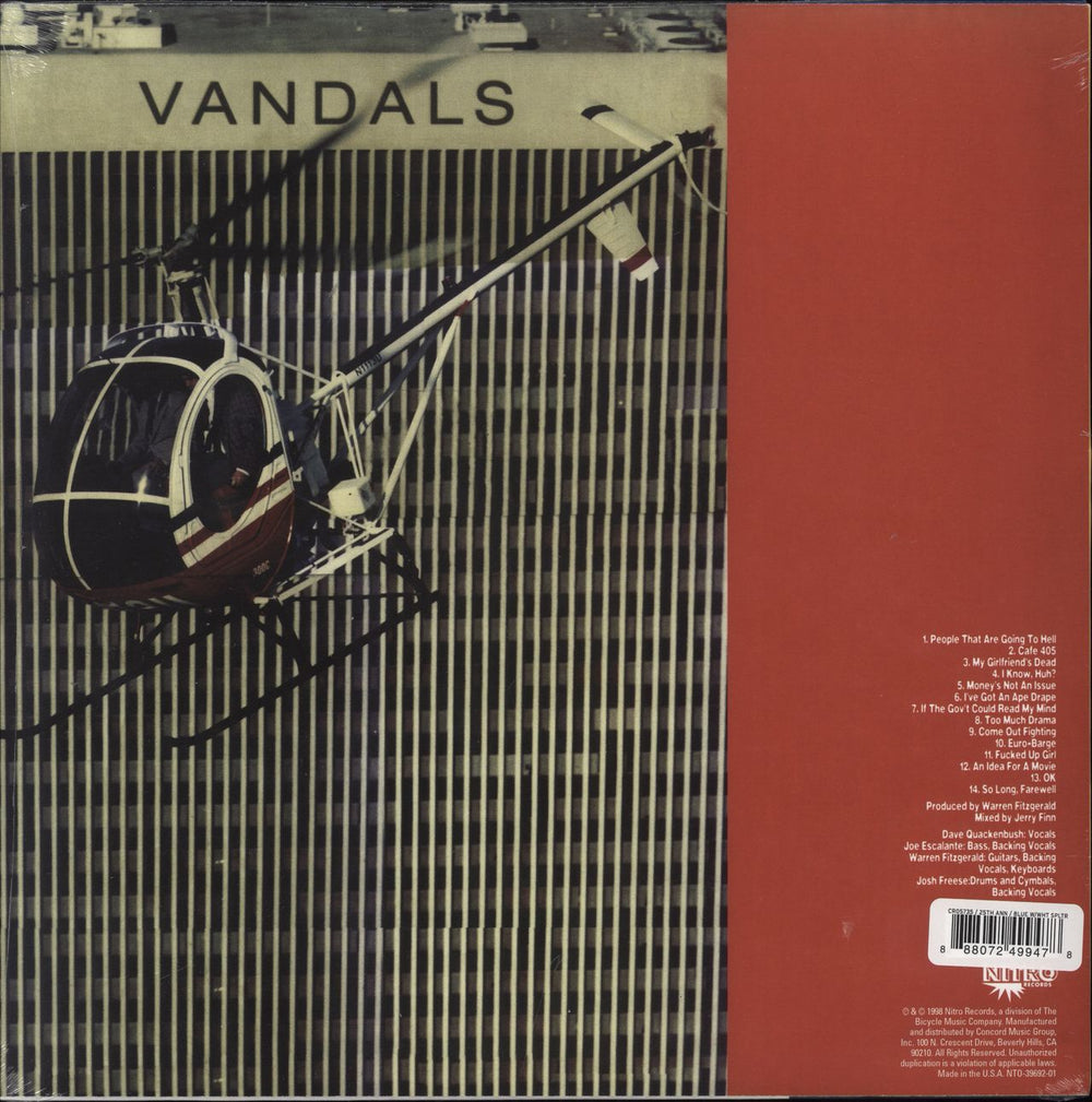 The Vandals Hitler Bad, Vandals Good. - Blue/White Splatter vinyl - hypesticker - Sealed US vinyl LP album (LP record) 888072499478