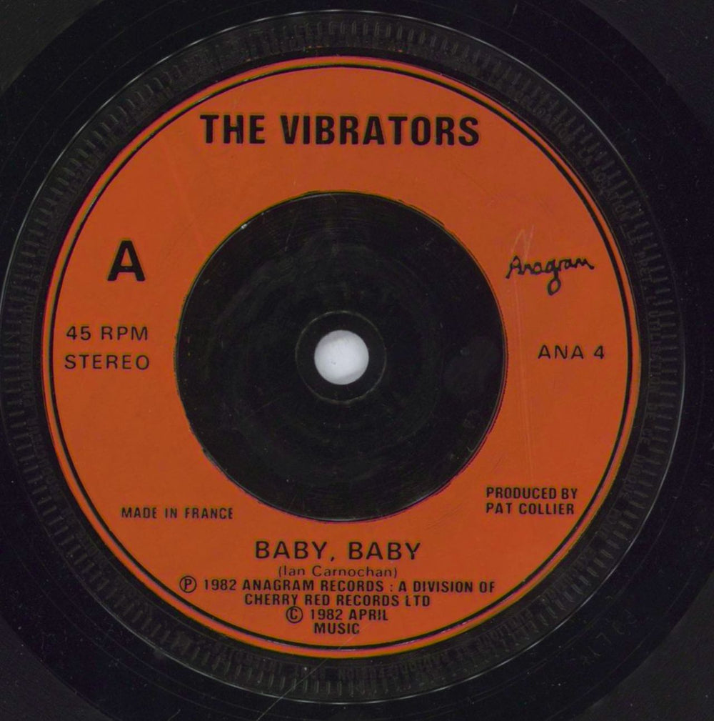 The Vibrators Baby Baby French 7" vinyl single (7 inch record / 45) VIB07BA829848