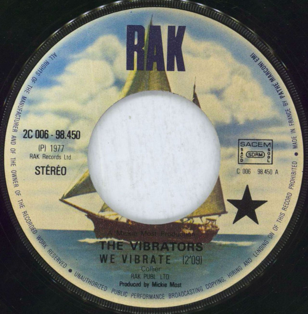 The Vibrators We Vibrate French 7" vinyl single (7 inch record / 45) VIB07WE87108