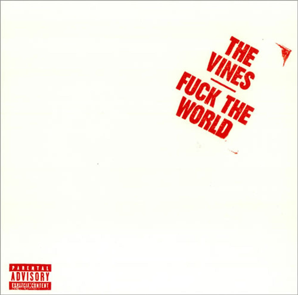 The Vines Fuck The World - White Vinyl US 7" vinyl single (7 inch record / 45) 53784