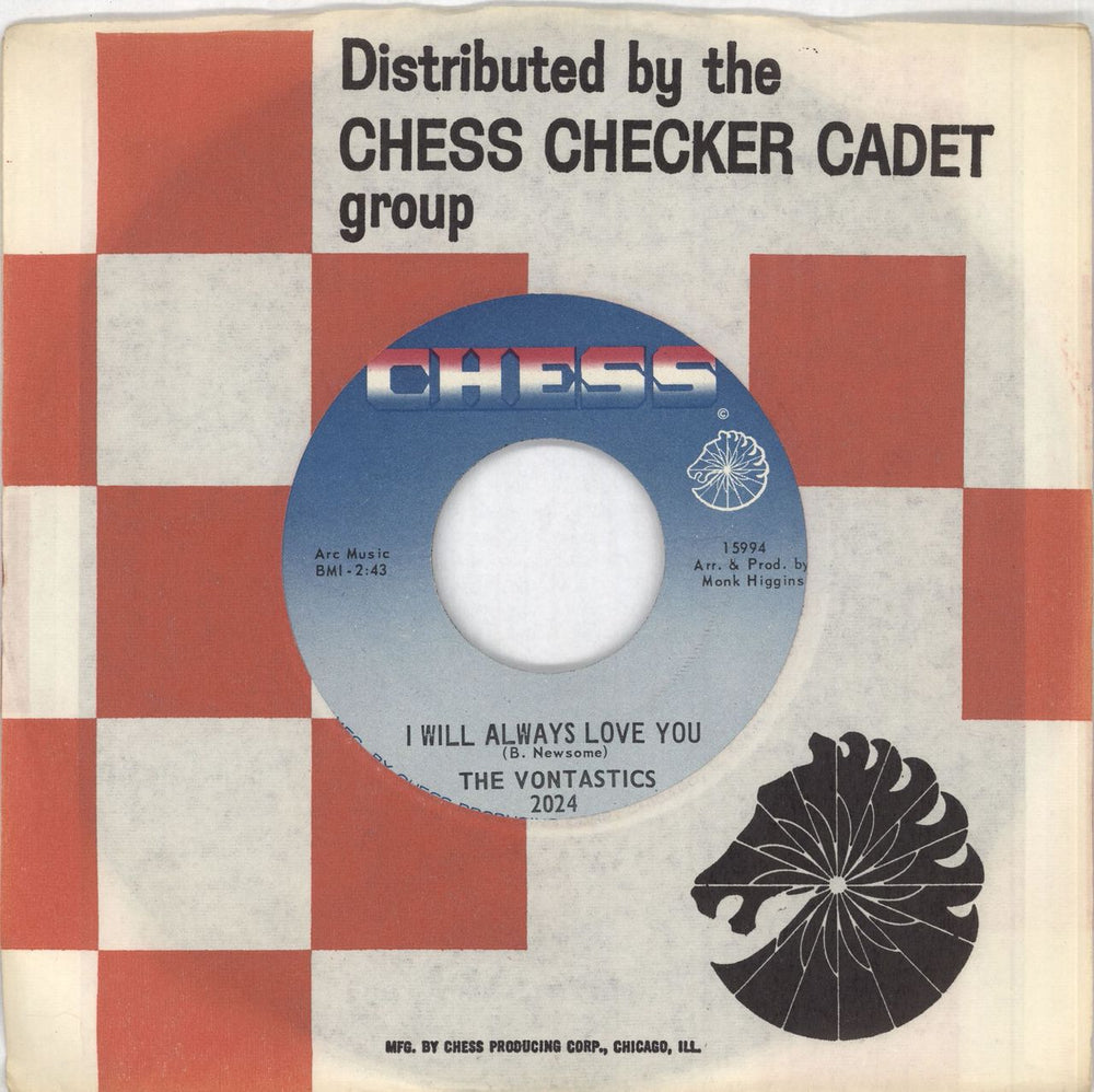 The Vontastics I'll Always Love You US 7" vinyl single (7 inch record / 45) 15994
