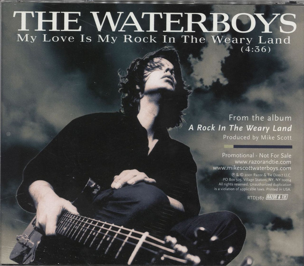 The Waterboys My Love Is My Rock In The Weary Land US Promo CD single (CD5 / 5") WATC5MY194360