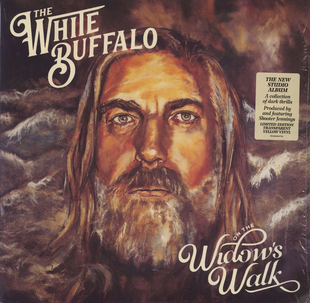 The White Buffalo On The Widow's Walk - Yellow Vinyl + Shrink UK vinyl LP album (LP record) SNAKE862784