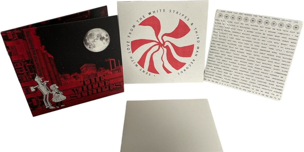 The White Stripes Aside From That And Besides This: The White Stripes Greatest Hits - Red/White vinyl US 3-LP vinyl record set (Triple LP Album) TMR-700