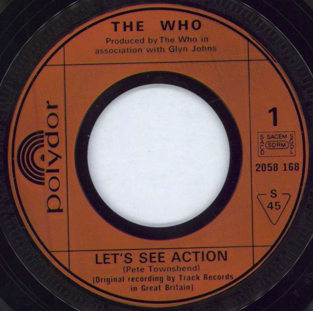 The Who Let's See Action French 7" vinyl single (7 inch record / 45) WHO07LE51385