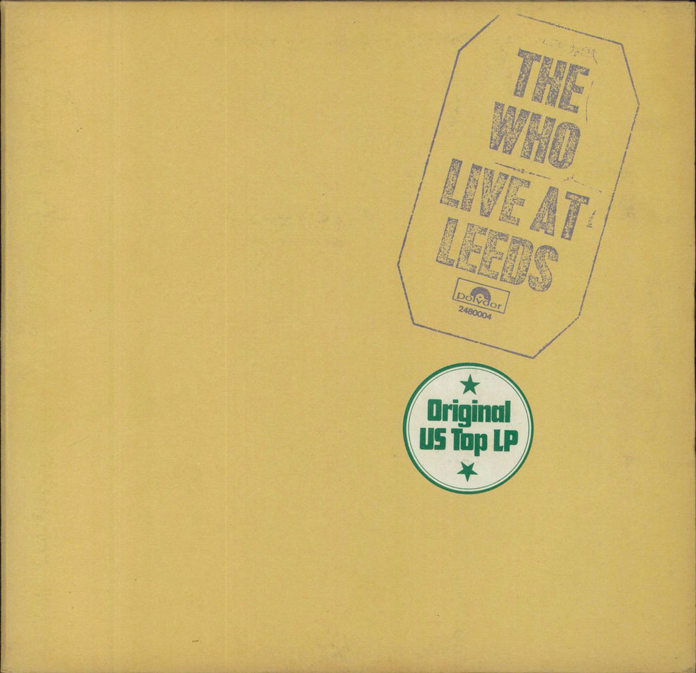 The Who Live At Leeds - Complete German vinyl LP album (LP record) 2480004