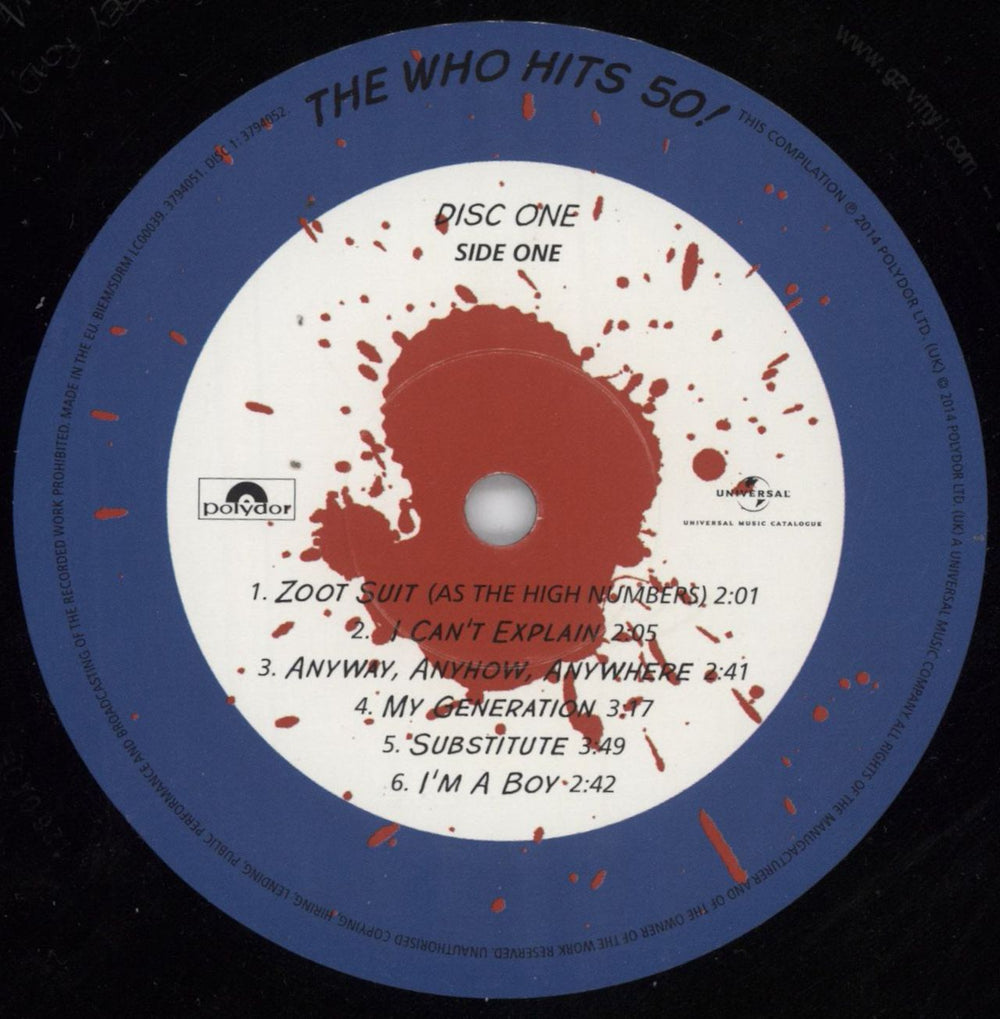 The Who The Who Hits 50! - Remastered UK 2-LP vinyl record set (Double LP Album) WHO2LTH808660