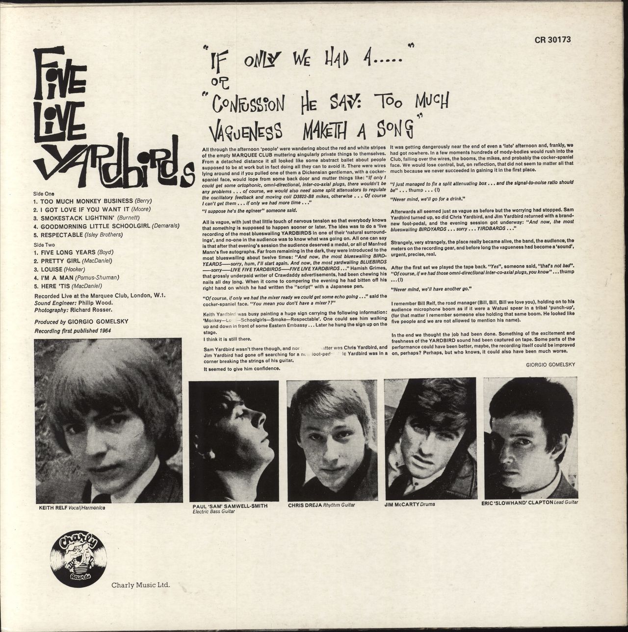 The Yardbirds Five Live Yardbirds - EX UK Vinyl LP — RareVinyl.com