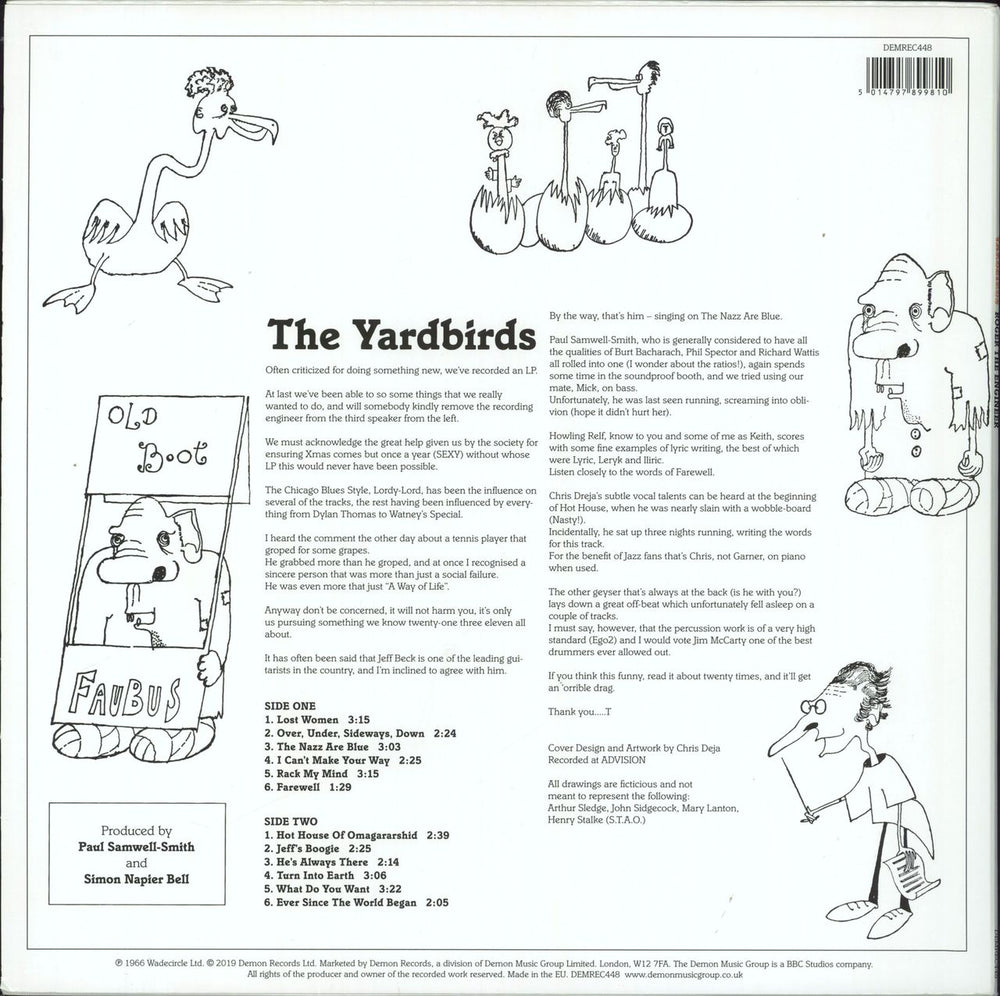 The Yardbirds Roger The Engineer - Red / Blue / White Split - 180g UK vinyl LP album (LP record) 5014797899810