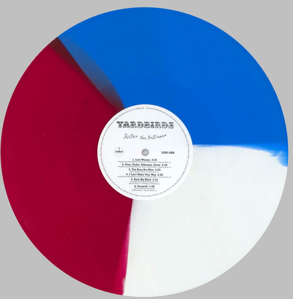 The Yardbirds Roger The Engineer - Red / Blue / White Split - 180g UK vinyl LP album (LP record) YDBLPRO825697