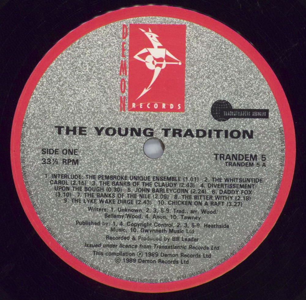 The Young Tradition The Young Tradition UK vinyl LP album (LP record) YT-LPTH820514