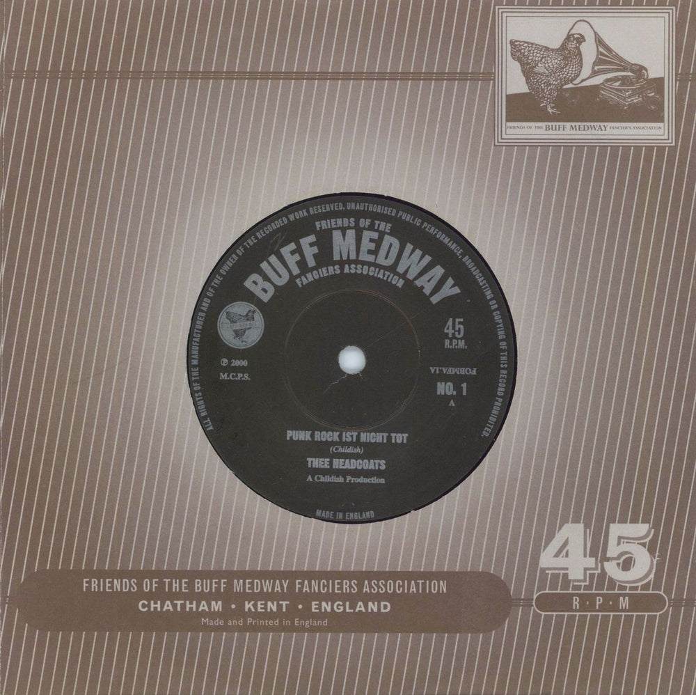 Thee Headcoatees Punk Rock Ist Nicht Tot UK Promo 7" vinyl single (7 inch record / 45) NO1