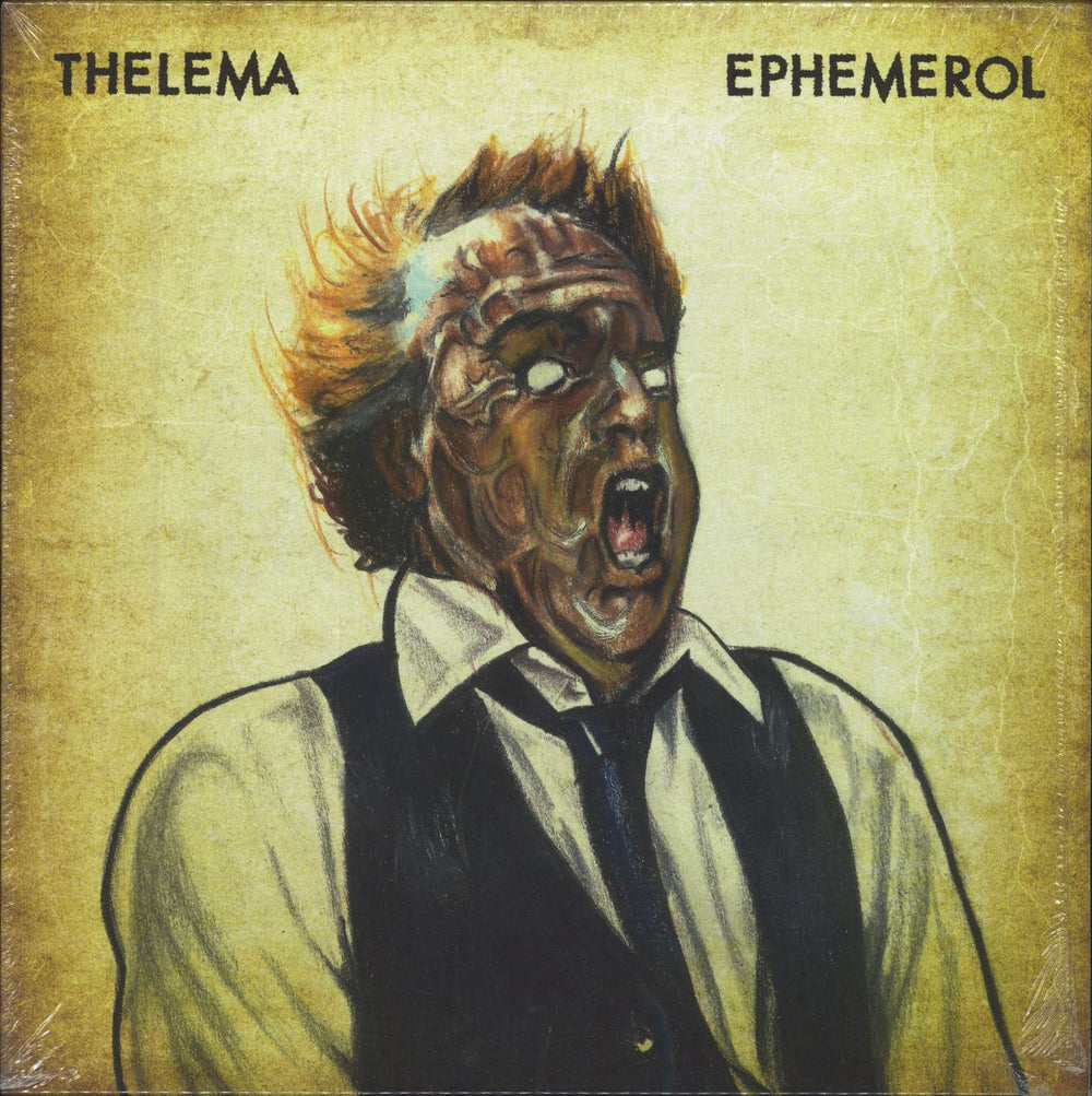 Thelema Ephemerol - Yellow & Brown Marble Vinyl Australian 12" vinyl single (12 inch record / Maxi-single) EXPLOIT 03